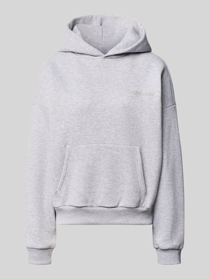 Relaxed Fit Basic Hoodie in grau melange Shop The Look MANNEQUINE