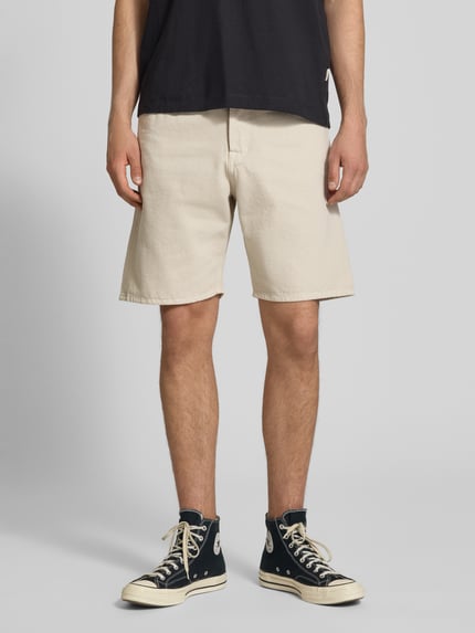 JACK & JONES Loose Fit Jeansshorts mit Eingrifftaschen Modell 'TONY' Beige 4