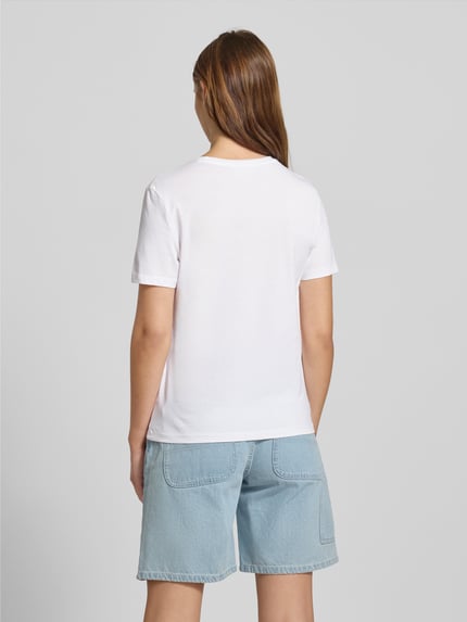 ONLY Regular Fit T-Shirt mit Ziersteinbesatz Modell 'KITA' Weiss 5