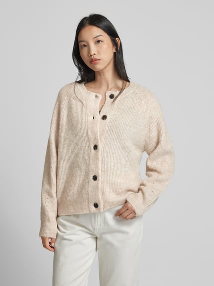 Selected Regular Fit Cardigan aus Woll-Mix mit Alpaka-Anteil Modell 'LULU' Beige 4