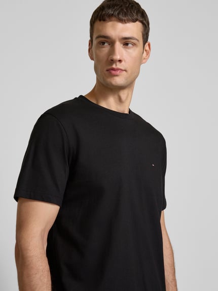 Tommy Hilfiger T-Shirt mit Logo-Stitching Black 3