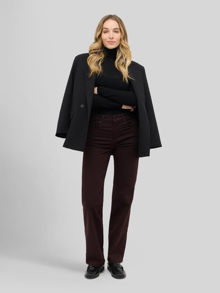 ANGELS Regular Fit Hose mit High Waist Modell 'LARA' Bordeaux 1