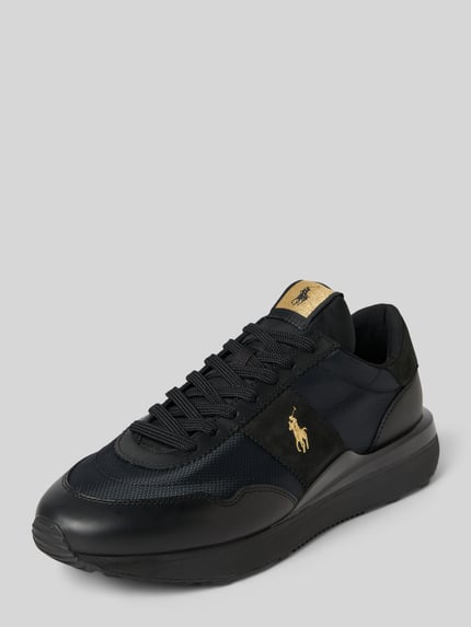 Polo Ralph Lauren Low top sneakers met rundleer-aandeel Model 'TRAIN 89' Zwart - 1
