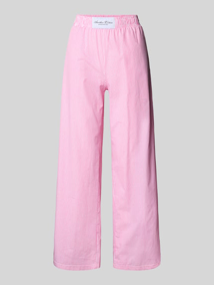 ANOTHER COTTON LAB Wide Leg Pyjama-Hose mit Eingrifftaschen Rosa 2