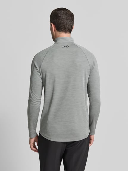 Under Armour Regular Fit Sport-Langarmshirt mit Logo-Print Modell 'Textured' Mittelgrau 5