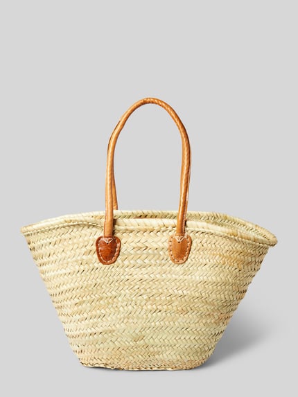 Amabea Strandtasche mit Label-Stitching Sand 4