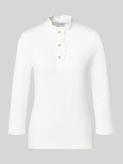 T-shirt van viscosemix met ruches Shop The Look MANNEQUINE