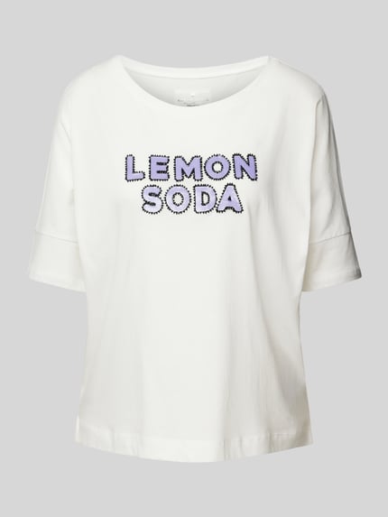 LIEBLINGSSTÜCK T-Shirt mit Paillettenbesatz Modell 'Dacina' Offwhite 2