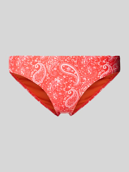 PIECES Bikinibroekje met all-over motief, model 'BAOMI' Lichtrood - 1