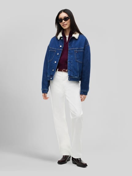 Tommy Jeans Regular Fit Jeansjacke aus Baumwoll-Mix Jeansblau 1