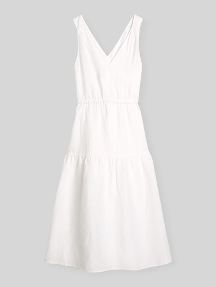 Marc O'Polo Relaxed Fit Freizeitkleid aus reinem Leinen Weiss 2