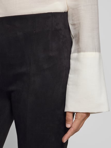Christian Berg Woman Skinny fit stoffen broek met siernaden Zwart - 3