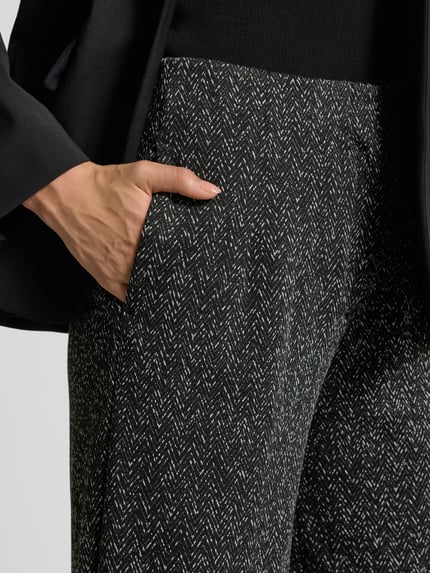 s.Oliver BLACK LABEL Regular fit culotte van viscosemix Zwart - 3