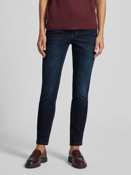 CAMBIO Jeansy o kroju slim fit z 5 kieszeniami model ‘Posh’ Ciemnoniebieski 4