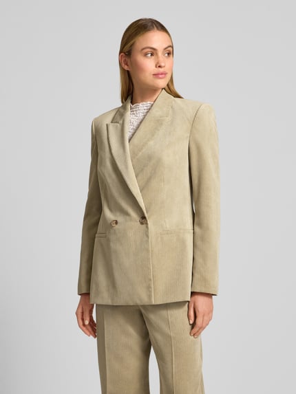 Jake*s Collection Żakiet o kroju regular fit z imitacji sztruksu z podwójną listwą guzikową Trzcinowy 4