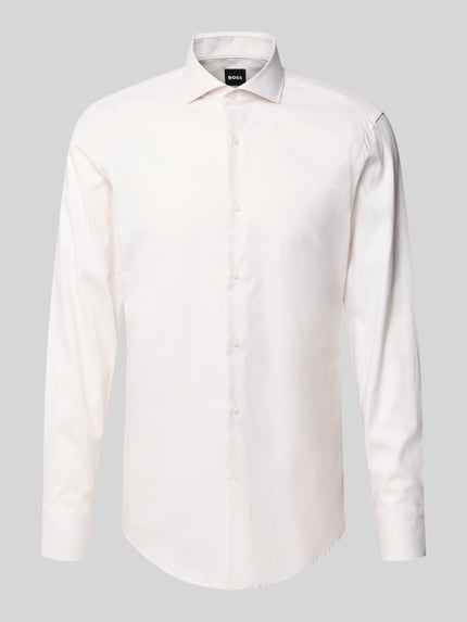 BOSS Slim Fit Businesshemd aus Baumwoll-Mix Modell 'H-HANK-SP' Sand 2