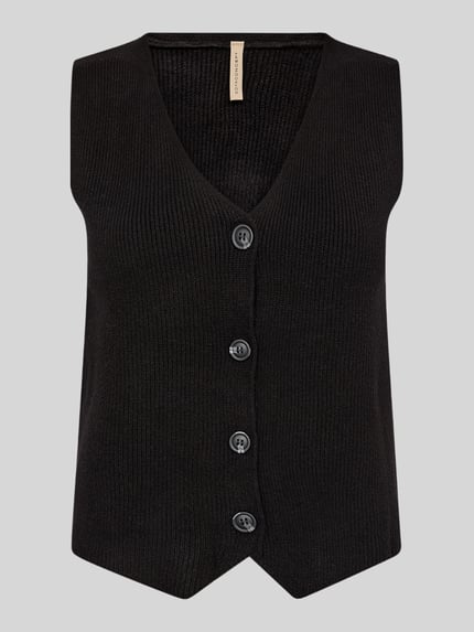 Soyaconcept Regular fit bodywarmer van viscosemix model 'KANITA' Zwart - 2