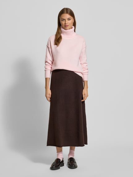 Christian Berg Woman Sweter z golfem o luźnym kroju w dzianinowym stylu Jasnoróżowy 1