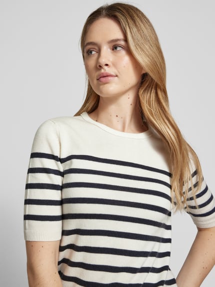0039 Italy Gebreide pullover met 1/2-mouwen, model 'ISOLA' Offwhite - 3