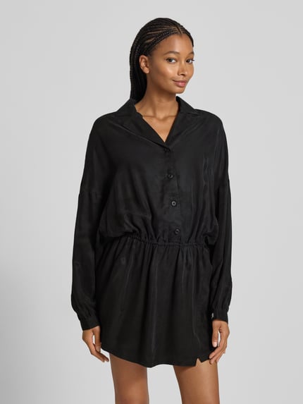Karo Kauer Minikleid mit Resortkragen Dunkelgrau 4