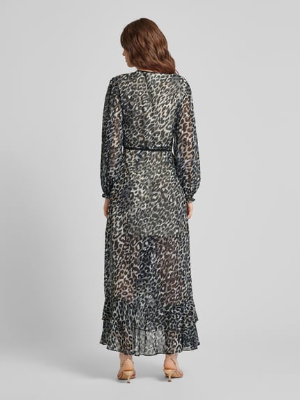 GUESS Długa sukienka w stylu kopertowym model ‘FELISIA’ Czarny 5
