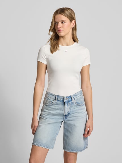 Tommy Jeans Slim Fit T-Shirts aus Baumwoll-Mix im 2-er-Pack Marine 4