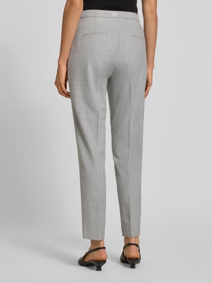Raffaello Rossi Regular fit stoffen broek met persplooien, model 'DORO' Lichtgrijs gemêleerd - 5