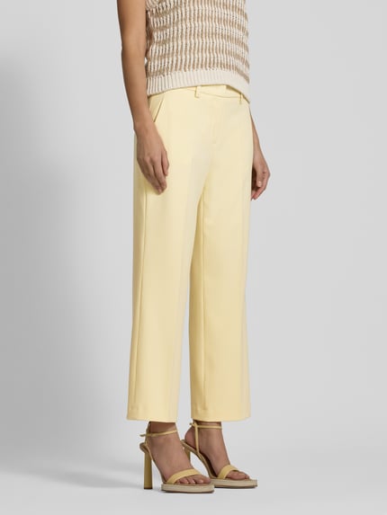 Raffaello Rossi Regular fit chino met verkort model, model 'OLESSA' Lichtgeel - 4