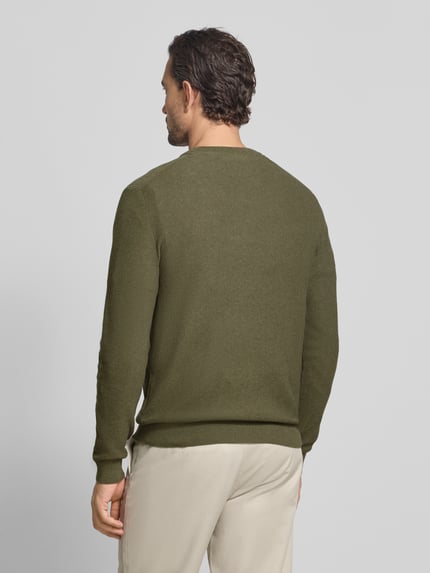 MCNEAL Strickpullover mit gerippten Abschlüssen Oliv Melange 5