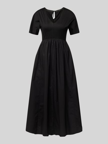 Weekend Max Mara Maxi-jurk met V-hals, model 'BRONZO' Zwart - 2