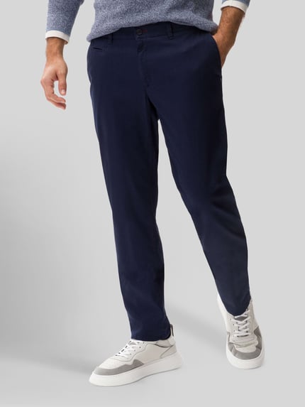 Brax Modern Fit Chino aus Baumwoll-Mix Modell 'Fabio' Marine 4