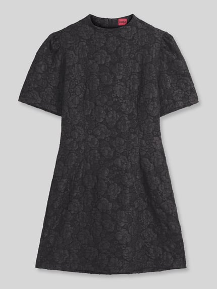 HUGO Minikleid mit Jacquard-Struktur Modell 'Kiana' Black 2
