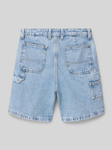 JACK & JONES Szorty jeansowe o luźnym kroju z pętlą na młotek model ‘TONY’ Jasnoniebieski 3