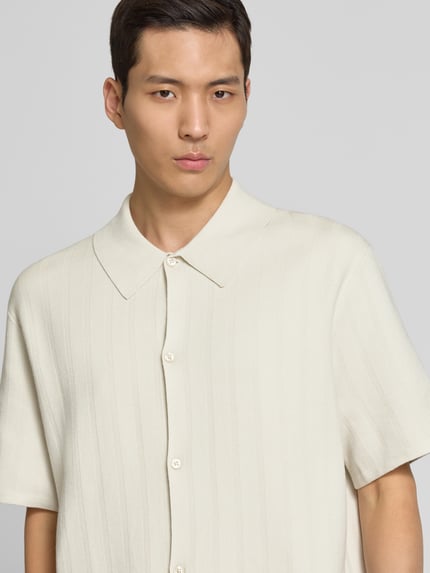 CK Calvin Klein Koszula casualowa o kroju regular fit z fakturowanym wzorem Piaskowy 3