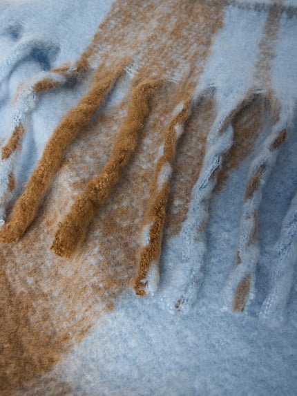 PIECES Schal mit weichem Fleece-Touch Hellblau 2