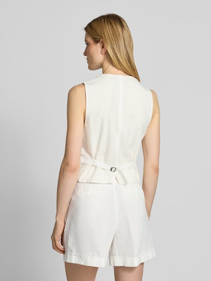 Polo Ralph Lauren Weste mit Reverskragen Modell 'PAULINE' Weiss 5