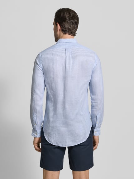 Polo Ralph Lauren Slim Fit Freizeithemd aus reinem Leinen Hellblau 5