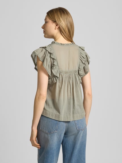 Neo Noir Bluse mit Volants Modell 'Jayla' Schilf 5