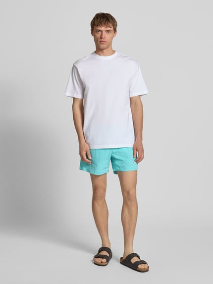 Champion Regular Fit Badehose mit Label-Stitching Aqua 1
