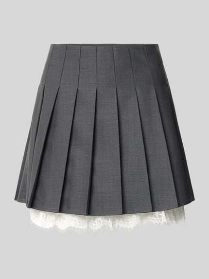 spódnica mini z dodatkiem wełny Shop The Look MANNEQUINE