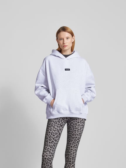 OH APRIL hoodie met labeldetail Lichtgrijs - 4