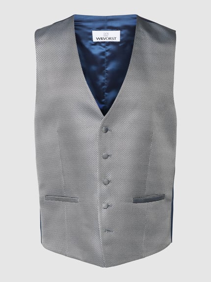 WILVORST Weste mit Allover-Muster Blau 1
