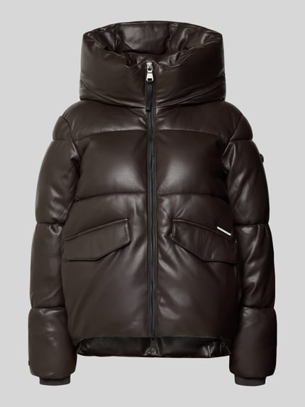 khujo Steppjacke in Leder-Optik Modell 'AURORA2' Dunkelbraun 2