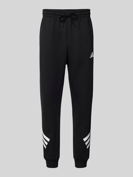 adidas Sportswear Spodnie dresowe z elastycznym pasem i logo Czarny 2