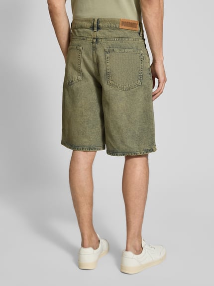 WOODBIRD Jeansshorts im Used-Look Modell 'Rami' Dunkelgruen 5