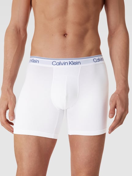 Calvin Klein Underwear Obcisłe bokserki z detalem z logo Biały 3