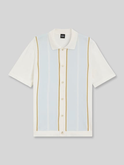 BOSS Regular Fit Freizeithemd aus Baumwoll-Mix Modell 'C-LASTRO' Offwhite 2