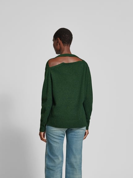 Victoria Beckham Pullover met diepe v-hals Donkergroen - 5