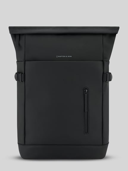 Kapten & Son Rucksack mit Flaschenhalterung innen Modell 'HELSINKI' Black 1