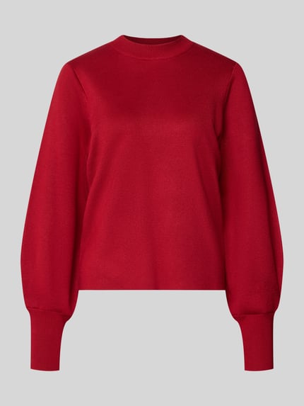 Jake*s Collection Pullover mit langen Bündchenärmeln Modell 'K106-comppleat' Kirsche 2